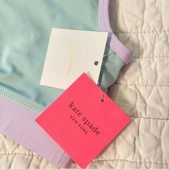 kate spade new york Colorblock Spliced one shoulder Sports Bra NWT $88 XS - Picture 11 of 11